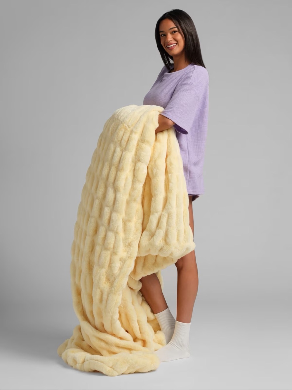 Cmfrt Dreamer Limited Edition Butter Cream Faux Fur Blanket